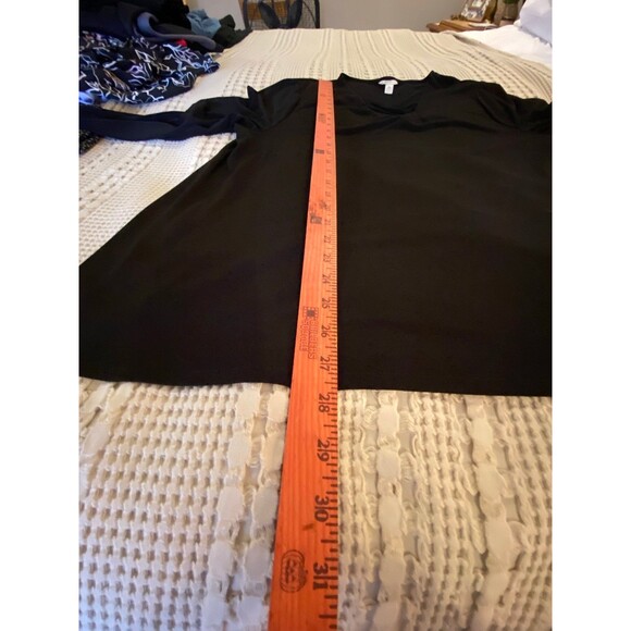 Cato Blouse Plus Size XL Top Black Long Sleeved Casual Relaxed Fit Wash & Wear - Picture 7 of 8